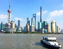 Die Bund-Promenade in Shanghai